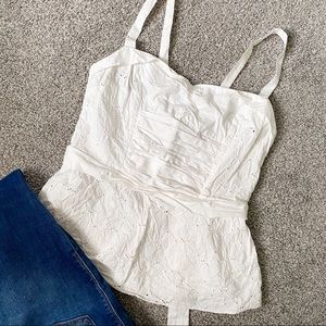 ANTHROPOLOGIE Girls From Savoy Eyelet Top